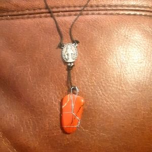 Rosary pendant necklace